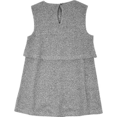 Mini girls grey dreams print shift dress